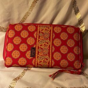 Maggi B Paisley Zip Around Wristlet Wallet NWT